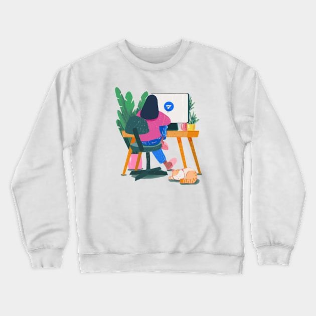 Send screen Crewneck Sweatshirt by Khannoli